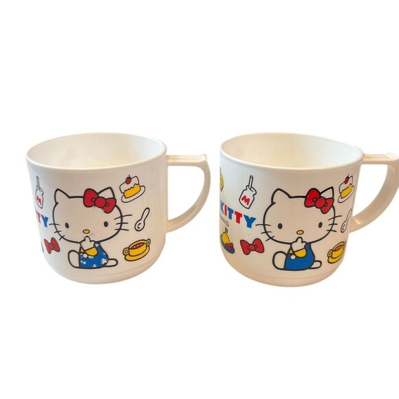 Sanrio Hello Kitty Cup Mug Daiso 8oz Lot Of 2 One Has Some As Pictured - Picture 1 of 5